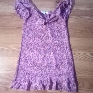 Mini dress size large color baby pink or dark pink in the middle